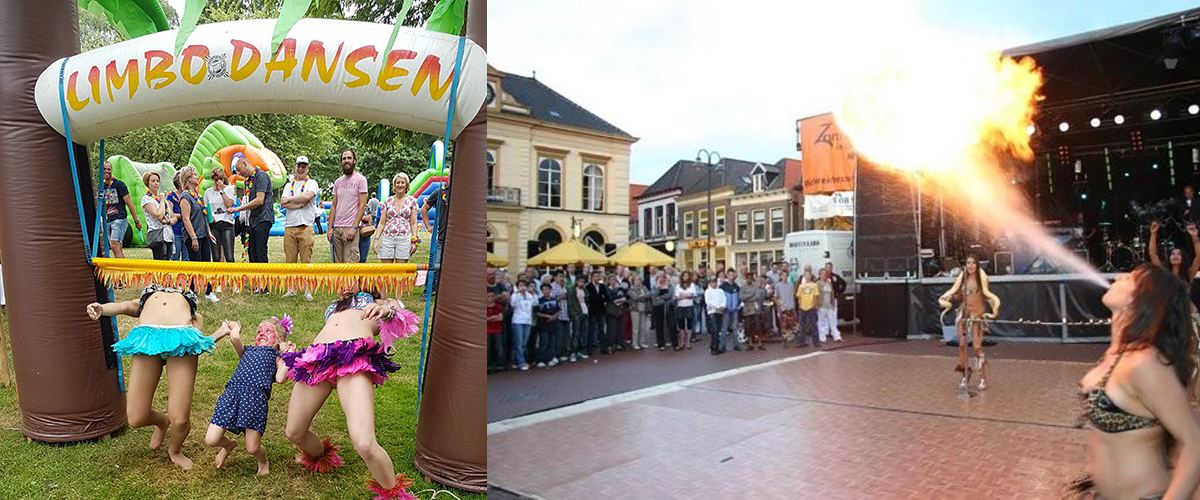 Limbo met exotische danseressen